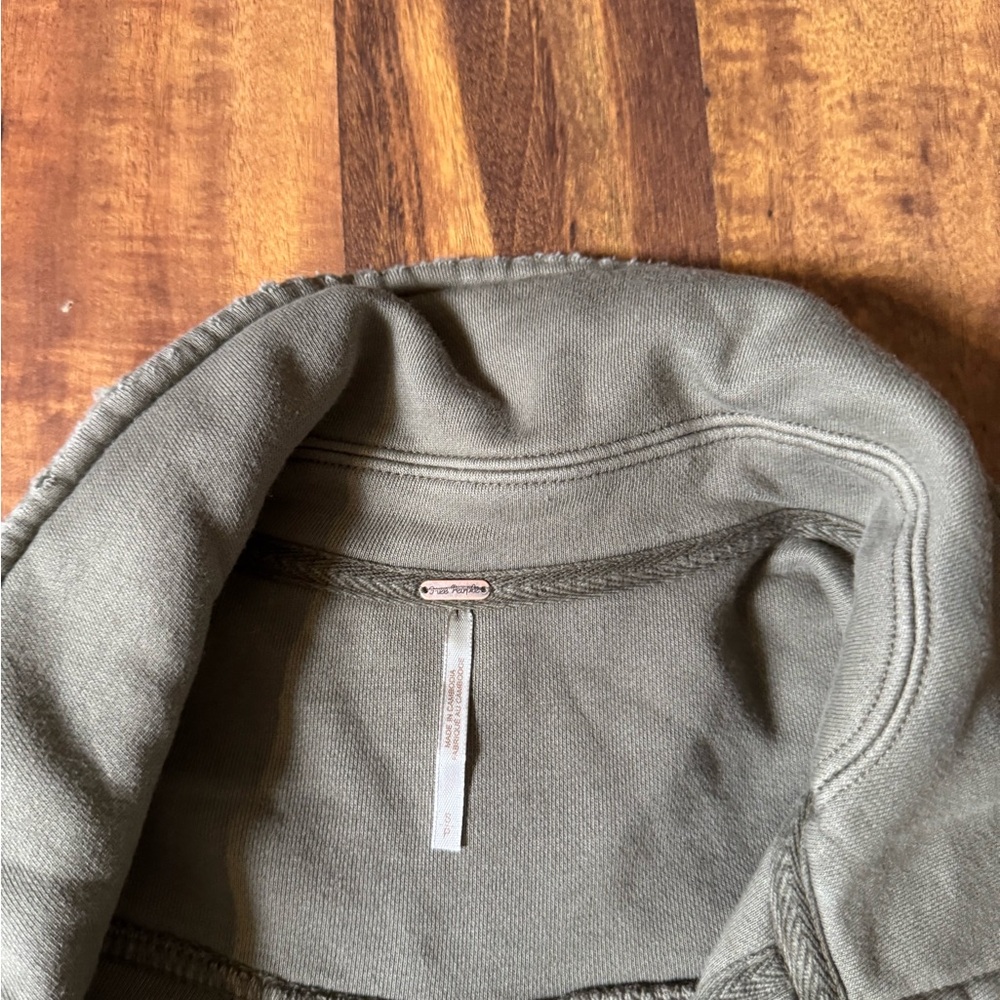 Free People Ruby Oversized Jacket Olive Green - Picture 4 of 5
